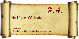 Holler Alinda névjegykártya